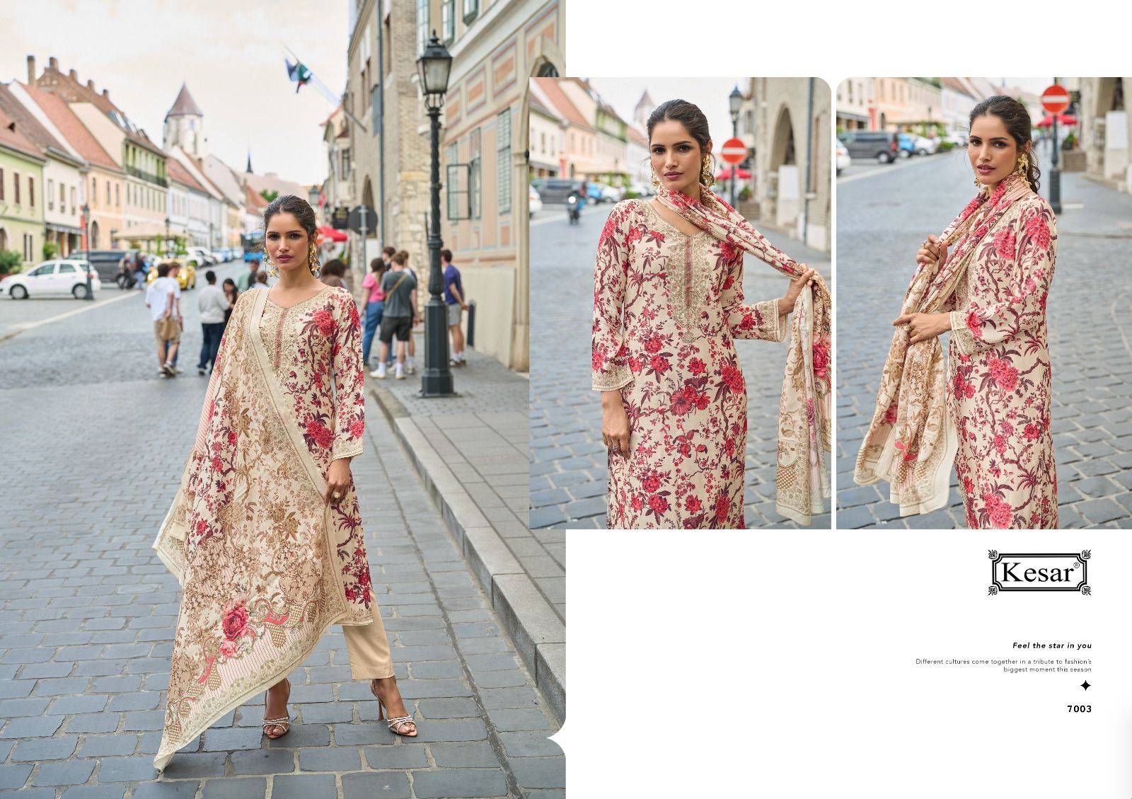 ARMANI by KESAR KARACHI 5001 to 5004 series pure viscose muslin dresses at Wholesale Price